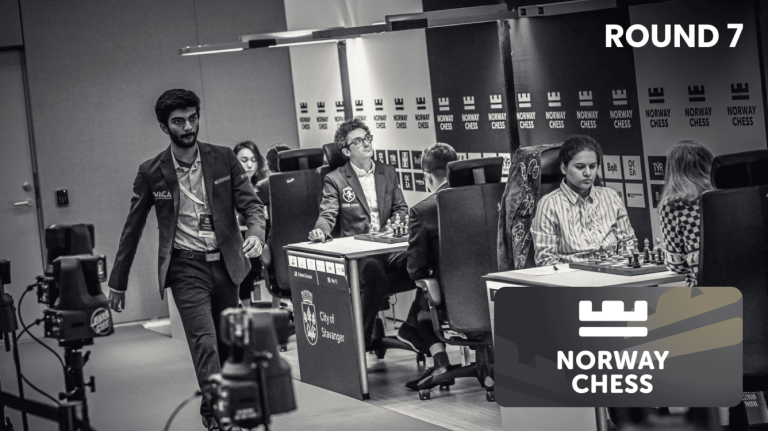 Caruana Leads, Gukesh Shines in Round 7 of Norway Chess 2025