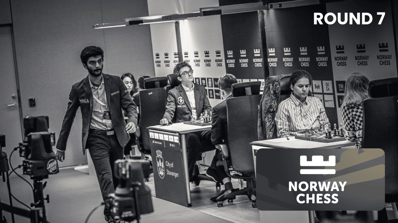 Caruana Leads, Gukesh Shines in Round 7 of Norway Chess 2025