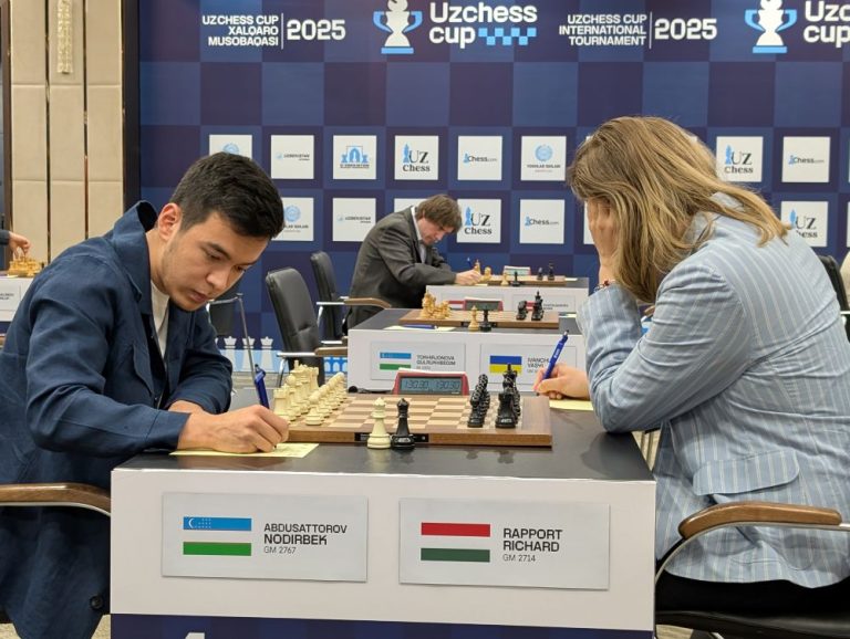 2nd UzChess Cup Round 3: Abdusattorov Takes Lead After Outplaying Rapport