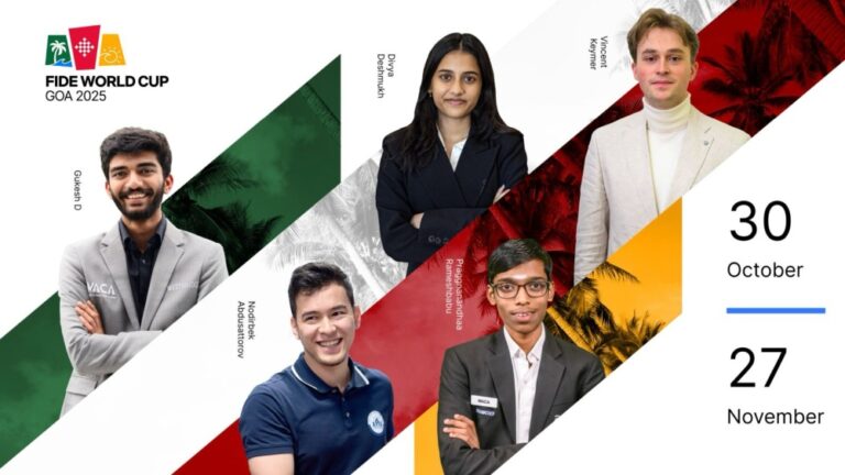 FIDE World Cup 2025: Round One Pairings Announced