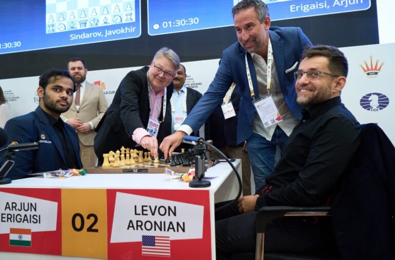 FIDE World Cup Round 5, Game 1: Sindarov Scores as Giants Hold Ground in Goa