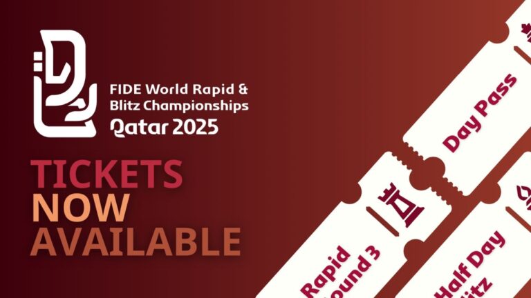 FIDE World Rapid & Blitz Championships 2025: Tickets Now Open!