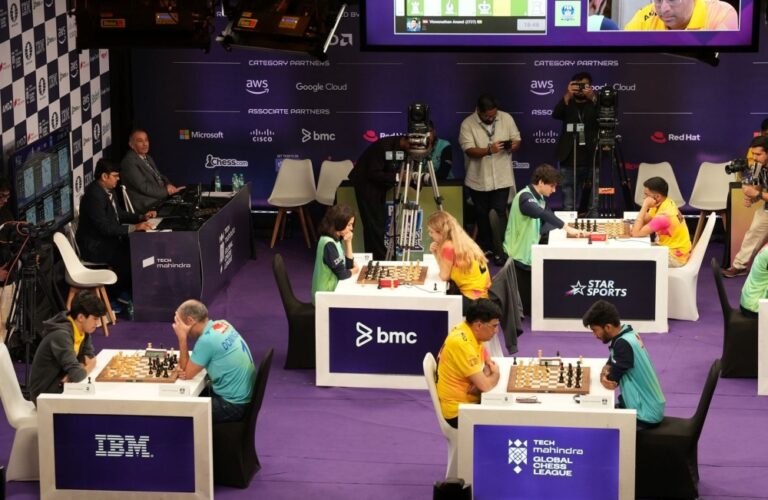 Global Chess League Day 3: Four teams share the lead after Triveni and Mumbai suffer first losses
