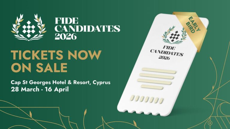 Don’t Miss It: Early-Bird Tickets for FIDE Candidates 2026 Ending Soon