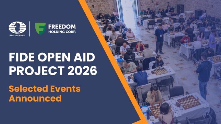 FIDE Announces Selected Events for Open Aid Project 2026