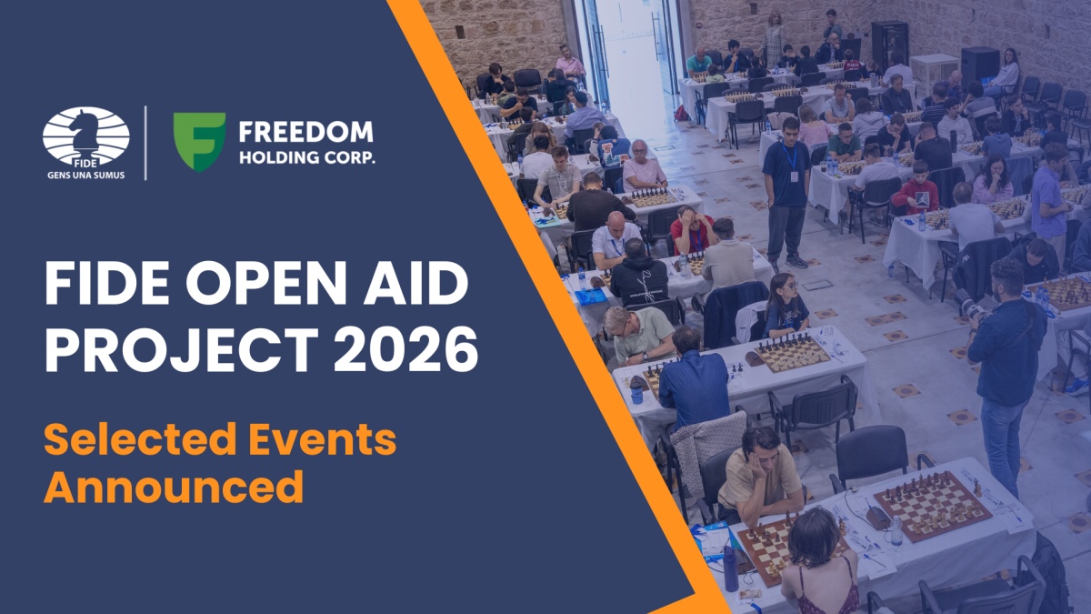FIDE Announces Selected Events for Open Aid Project 2026